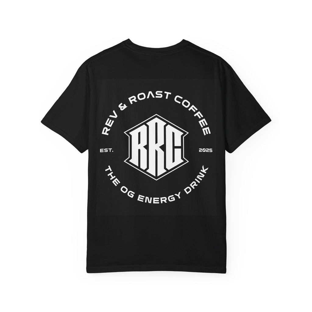 Rev & Roast Coffee 'RRC' Logo T-Shirt — OG Energy Drink Graphic Tee